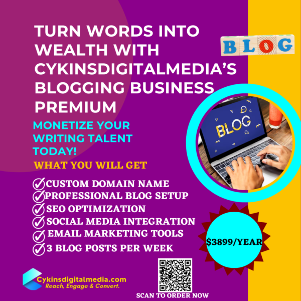 Blogging Business Premium -Cykinsdigitalmedia